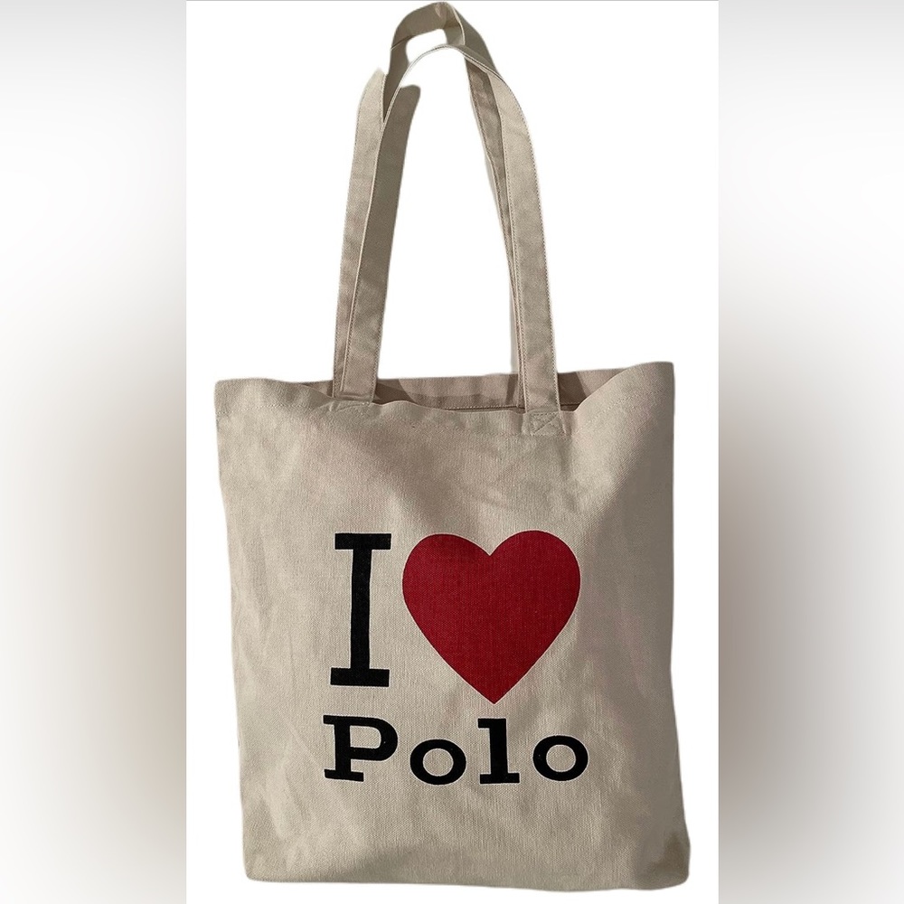 Ralph Lauren “I ❤️ Polo” canvas tote bag